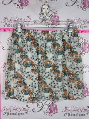 Toad&Co tropical Shorts with Green and Orange Floral Print